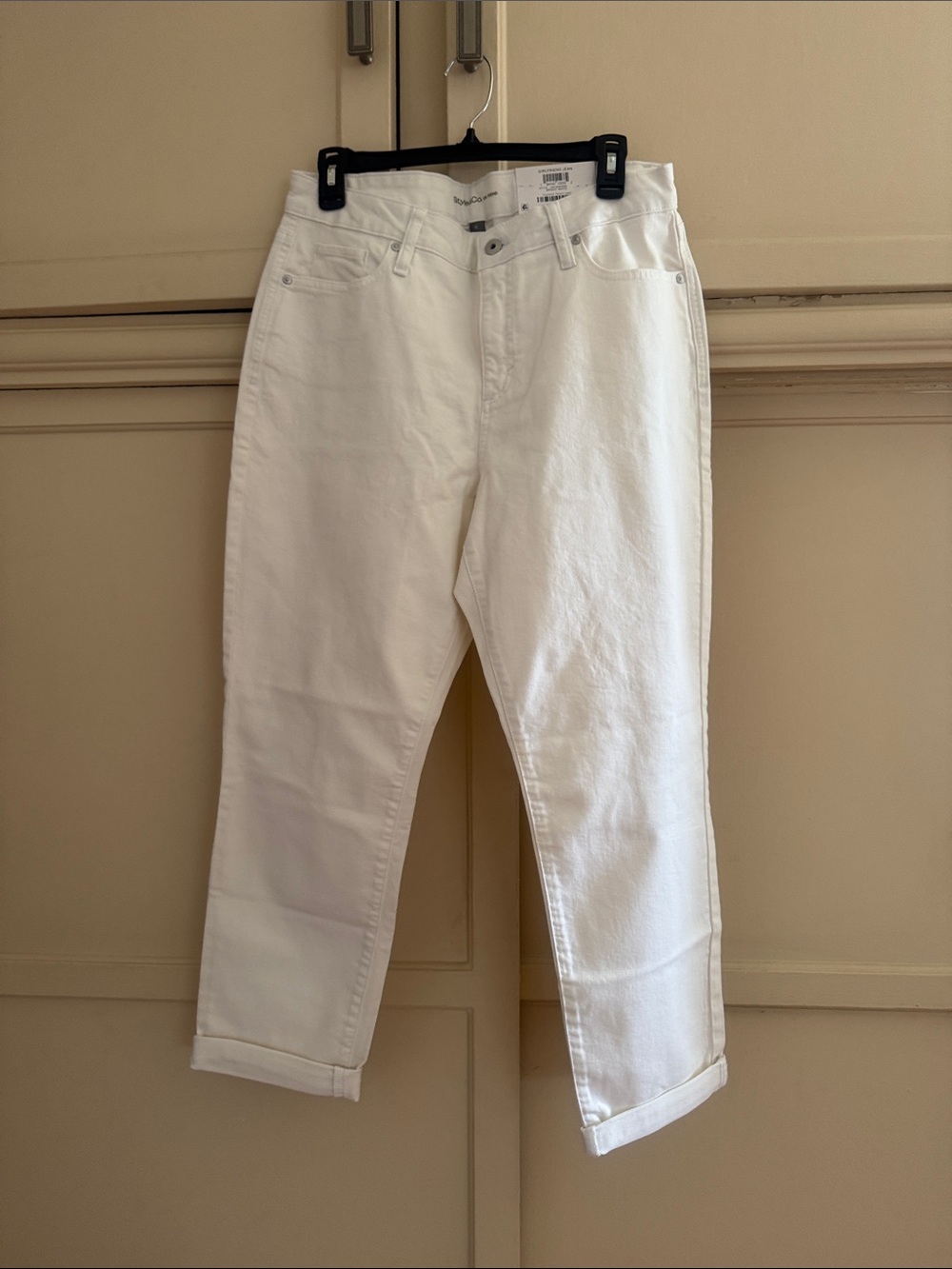 Style & Co. White Ankle Crop Jeans